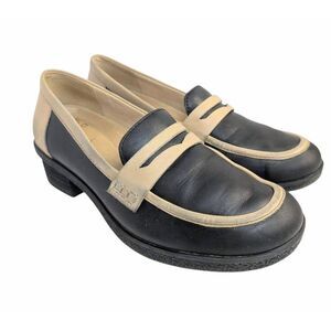 Dansko Danica waterproof dune beige & black leather loafers 38 EU 7.5/8 US